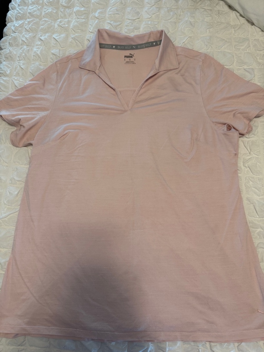 Puma Blush Pink Collared Tee